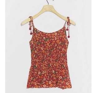 Anthropologie Farm Rio Meg Smocked Cami Top NEW S
